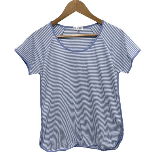 Lake Striped Pajama Set Short/Long Small Blue/White Lounge NWOT Pima Cotton - Picture 2 of 8